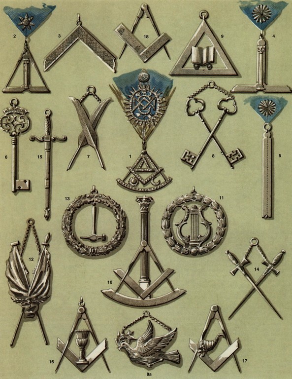 Масон вольный 8. Масоны вольные каменщики символы. Символ вольных каменщиков молот. Древние масонские знаки. Старинные масонские символы.